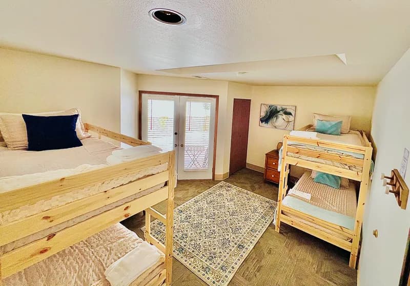 Shared accommodation with bunk beds for community stays