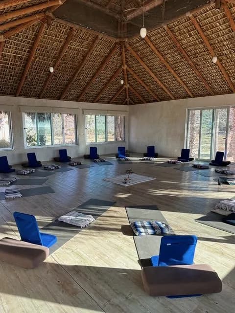 Intimate gathering area for workshops and circles