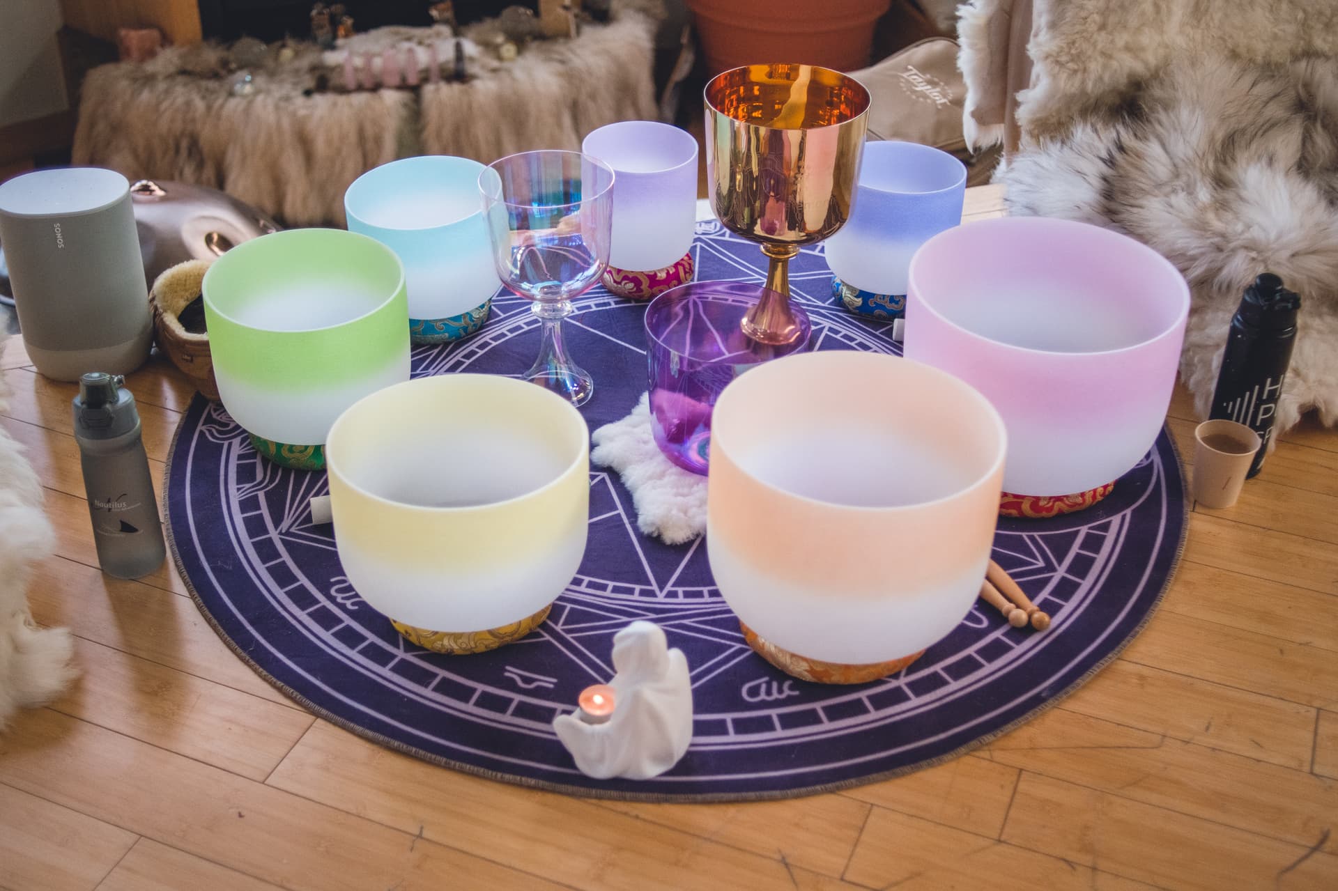 Ayahuasca preparation in ceremonial setting
