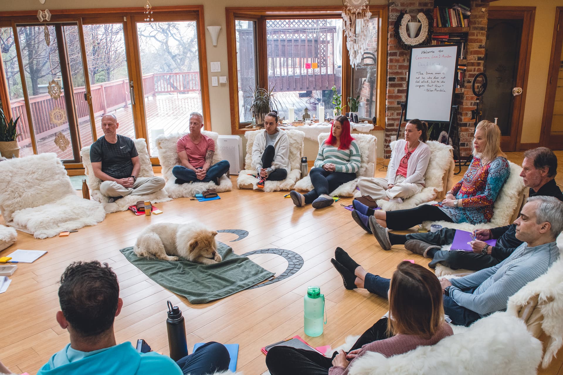 Group circling practice in retreat setting